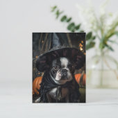 Carte postale Halloween Boston Terrier Dog (Debout devant)
