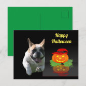 Carte Postale Halloween Bouledogue français Bulldog français (Devant / Derrière)