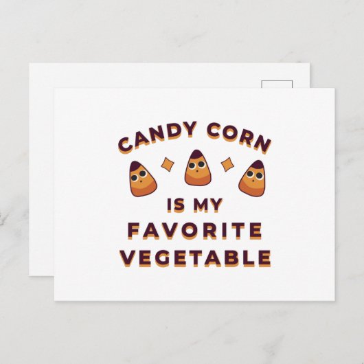 Carte Postale Halloween Candy Corn (Devant / Derrière)