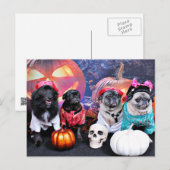 Carte Postale Halloween - Carlin - Bruno Pearl Bear Mme Wiggens (Devant / Derrière)