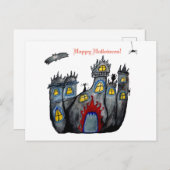 Carte postale Halloween Castle happy Halloween (Devant / Derrière)