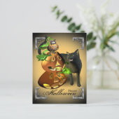 Carte postale Halloween Cat and Mouse Games (Debout devant)