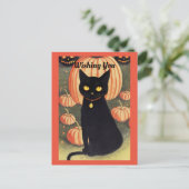 Carte postale Halloween Cat Holiday (Debout devant)