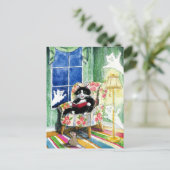 Carte Postale Halloween Cat Mouse Ghosts postcard (Debout devant)