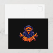 Carte Postale Halloween character jack o lantern terror (Devant / Derrière)