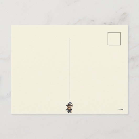 Carte postale Halloween Chasseur de moisson à moel (Dos)