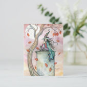 Carte postale Halloween Chat de sorcière par Molly (Debout devant)