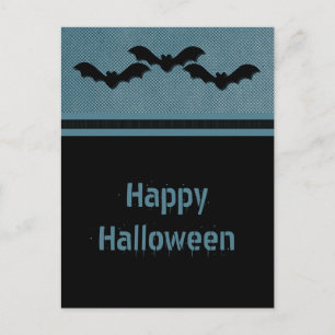 Carte postale Halloween chauves-souris déplaisante