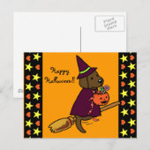 Carte Postale Halloween Chocolat Labrador Carton 1 (Devant / Derrière)