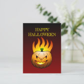 Carte postale Halloween citrouille (Debout devant)