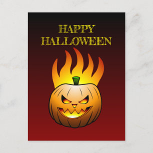 Carte postale Halloween citrouille