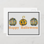 Carte Postale Halloween Citrouille décoré personnalisable (Devant / Derrière)