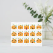 Carte Postale halloween citrouille emojis (Debout devant)