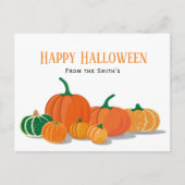 Carte Postale Halloween Citrouille orange (Devant)