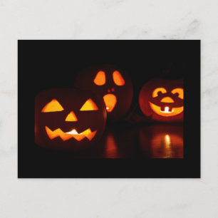 Carte Postale Halloween Citrouille Scare