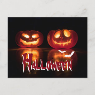 Carte postale Halloween Citrouilles déplaisants