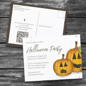 Carte Postale Halloween Citrouilles mignons Jack Médias sociaux 