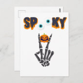 Carte postale Halloween conviviale - Design Citrou (Devant / Derrière)