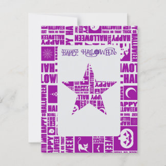 Carte Postale Halloween Cool Personnalisé Whimsical Typographie