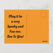 Carte postale Halloween Corbeau Et Lune (Dos)