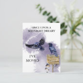 Carte Postale Halloween corbeau Halloween Faire-part de déplacem (Debout devant)