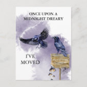 Carte Postale Halloween corbeau Halloween Faire-part de déplacem (Devant)