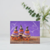 Carte Postale Halloween Cupcake (Debout devant)