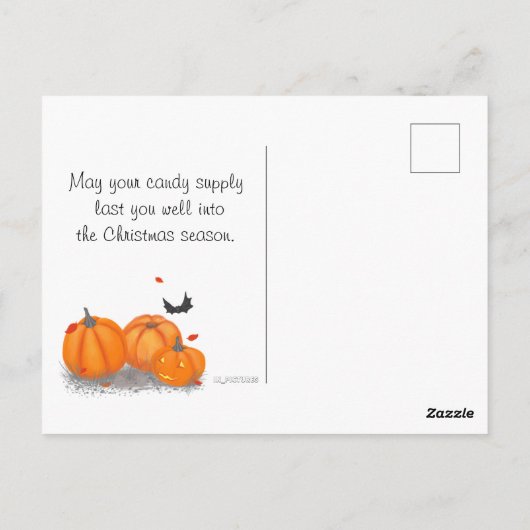 Carte postale Halloween Cute Little Witch (Dos)
