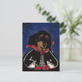 Carte Postale Halloween Dachshund (Debout devant)