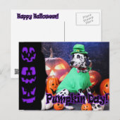 Carte Postale Halloween - Dalmatien - Dash (Devant / Derrière)