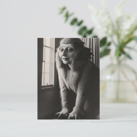 Carte postale Halloween d'animal de compagnie étra (Debout devant)