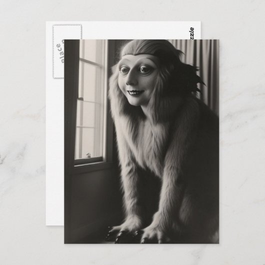 Carte postale Halloween d'animal de compagnie étra (Devant / Derrière)