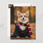 Carte postale Halloween de Corgi mignon pour Postc (Devant / Derrière)