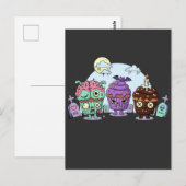 Carte Postale Halloween de Cupcake Zombie (Devant / Derrière)
