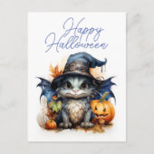 Carte Postale Halloween de l'aquarelle des enfants de budget (Devant)