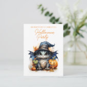 Carte Postale Halloween de l'aquarelle des enfants de budget (Debout devant)