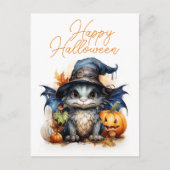 Carte Postale Halloween de l'aquarelle des enfants de budget (Devant)