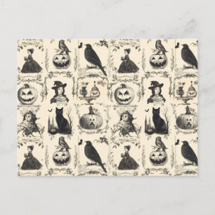Carte Postale Halloween de l'époque victorienne vintage