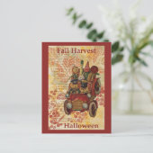 Carte Postale Halloween de récolte d'automne (Debout devant)