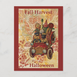 Carte Postale Halloween de récolte d'automne
