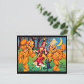 Carte postale Halloween de sorcière (Debout devant)