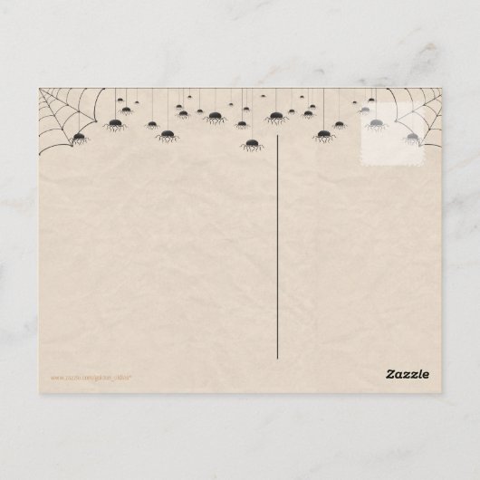 Carte postale Halloween de sorcière (Dos)