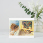 Carte Postale Halloween démodée, les filles rencontrent sorcière (Debout devant)