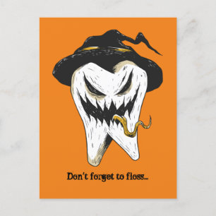 Carte Postale Halloween dentaliste effrayant