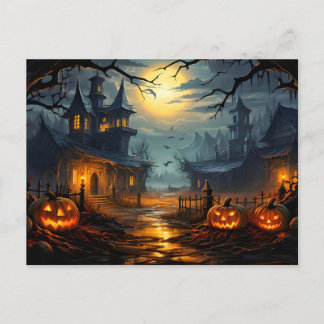 Carte Postale Halloween déplaisant Haunted House