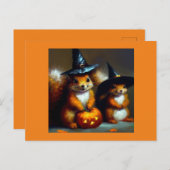 Carte Postale Halloween des écureuils (Devant / Derrière)