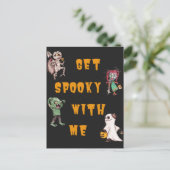 Carte Postale Halloween, deviens effrayant avec moi   (Debout devant)