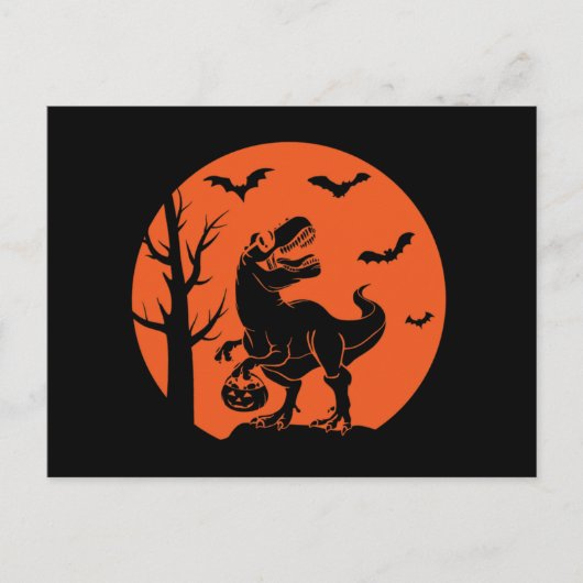 Carte Postale Halloween Dinosaur costume de famille Halloween (Devant)