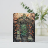 Carte postale Halloween Door (Debout devant)