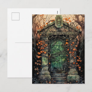 Carte postale Halloween Door